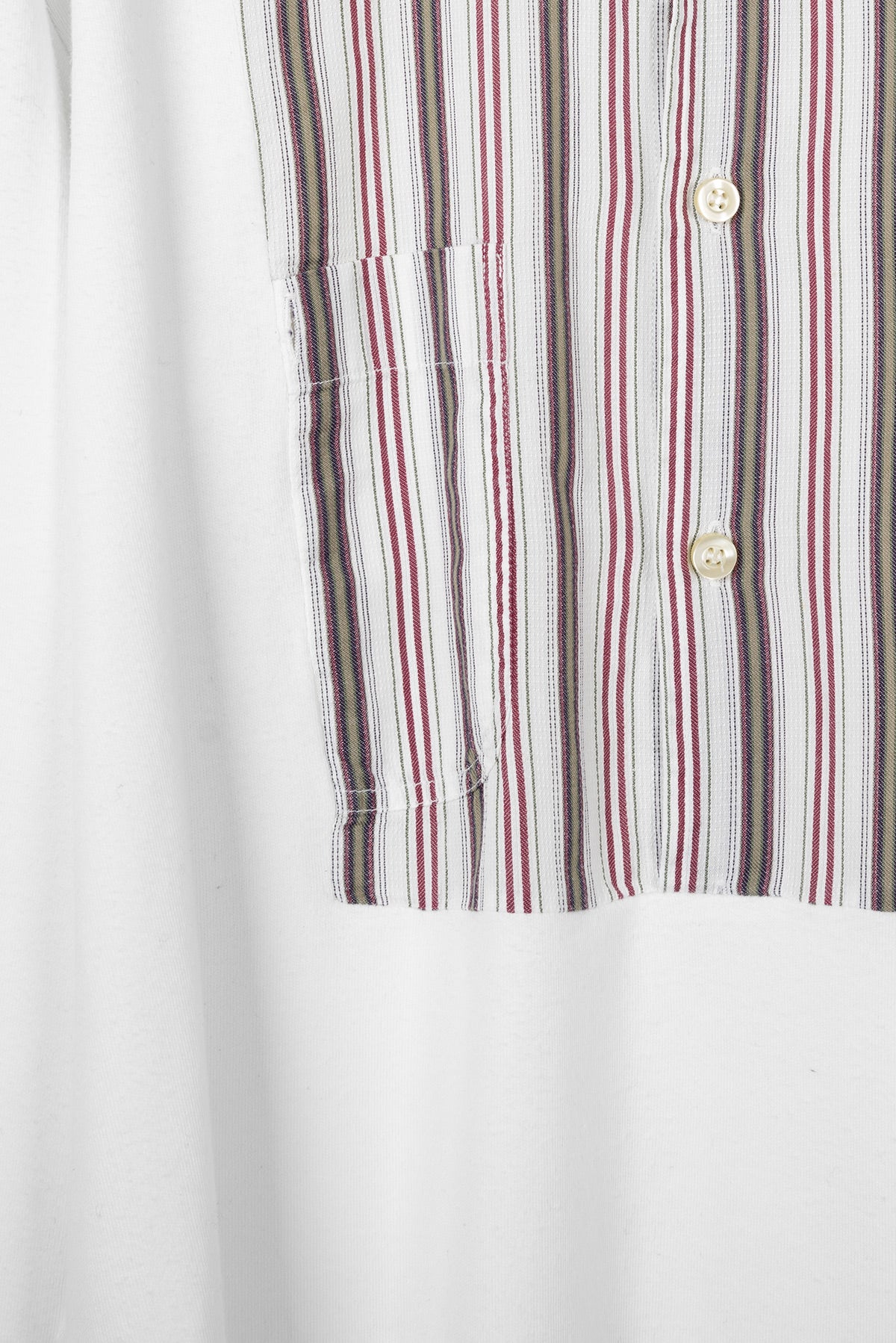 2003 S/S ARTISANAL STRIPED SHIRT INLAYED INTO TOP