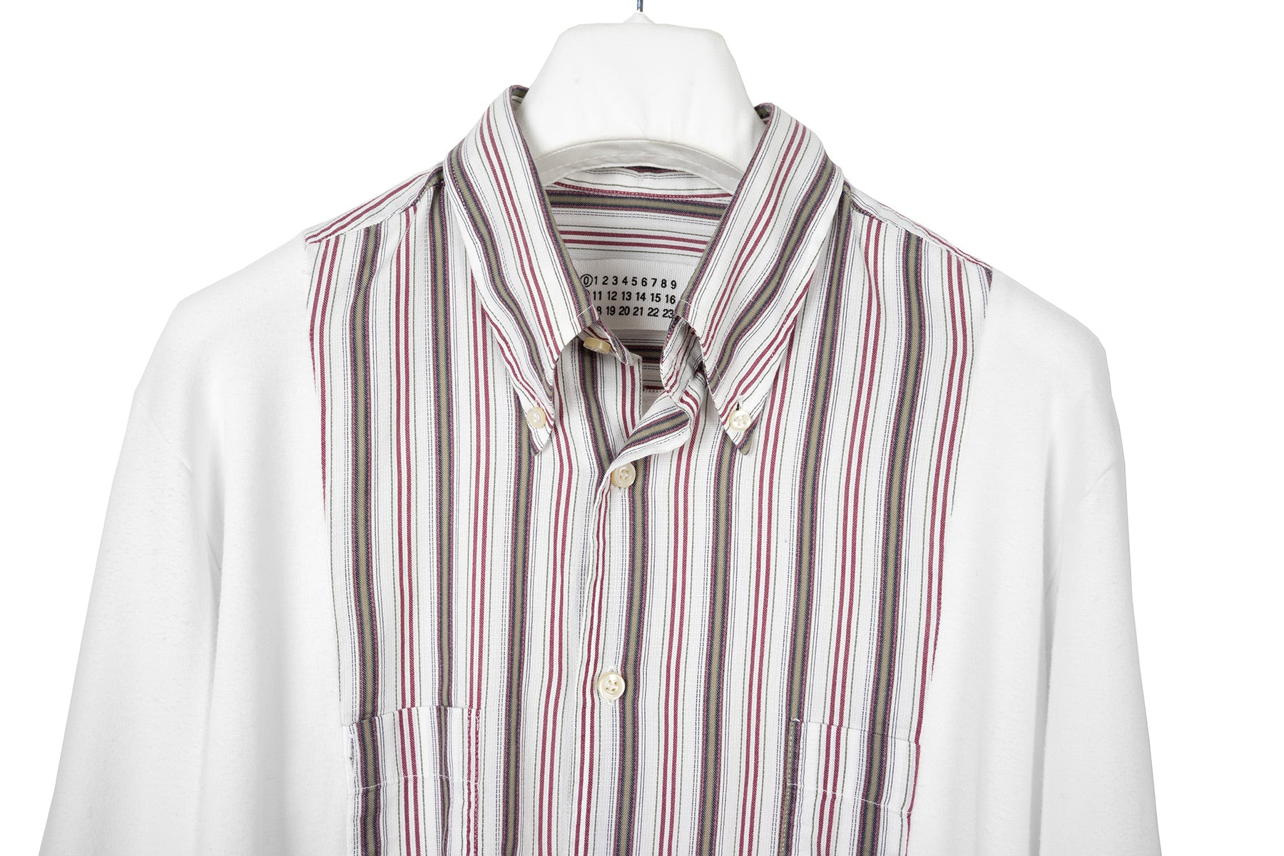 2003 S/S ARTISANAL STRIPED SHIRT INLAYED INTO TOP