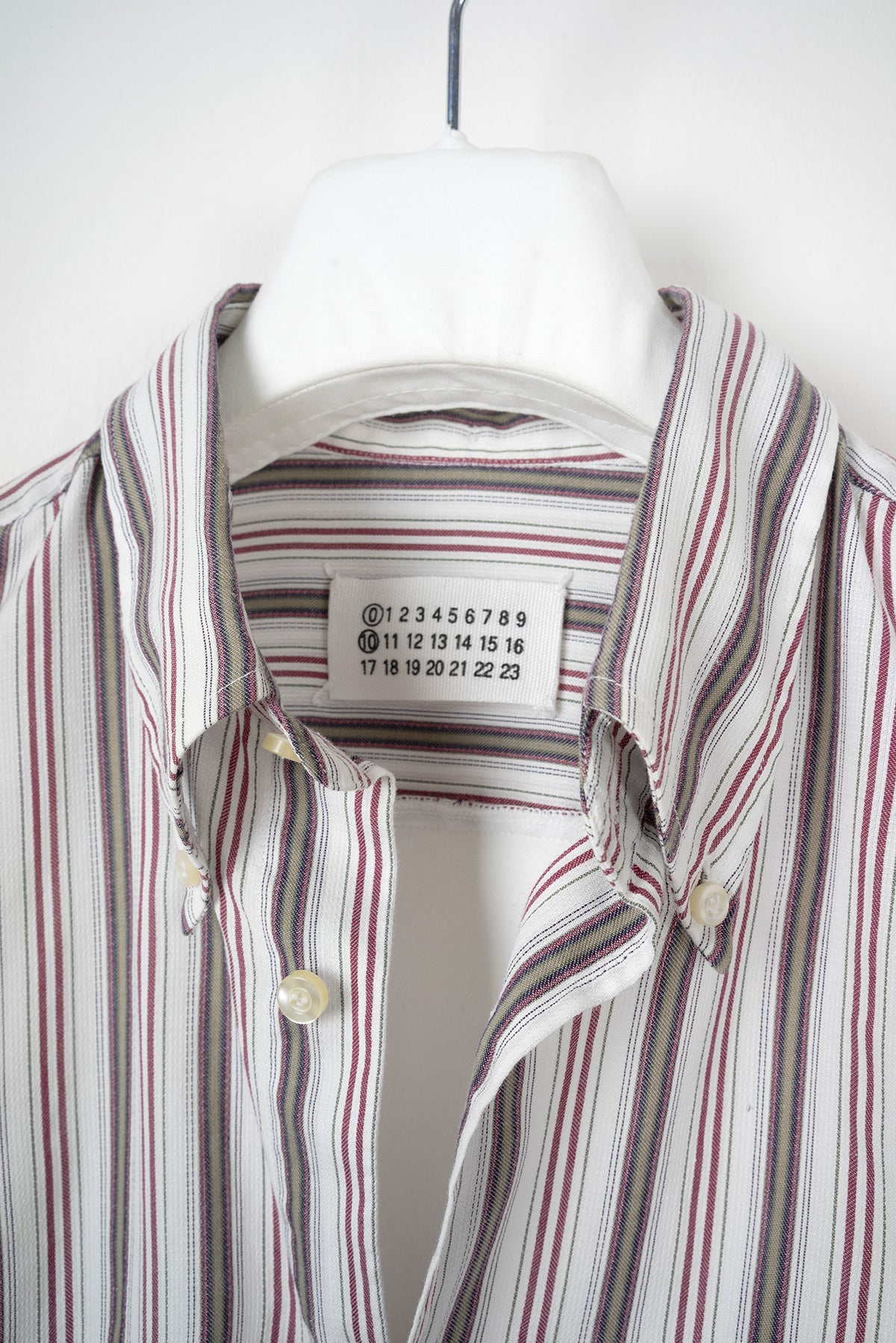 2003 S/S ARTISANAL STRIPED SHIRT INLAYED INTO TOP