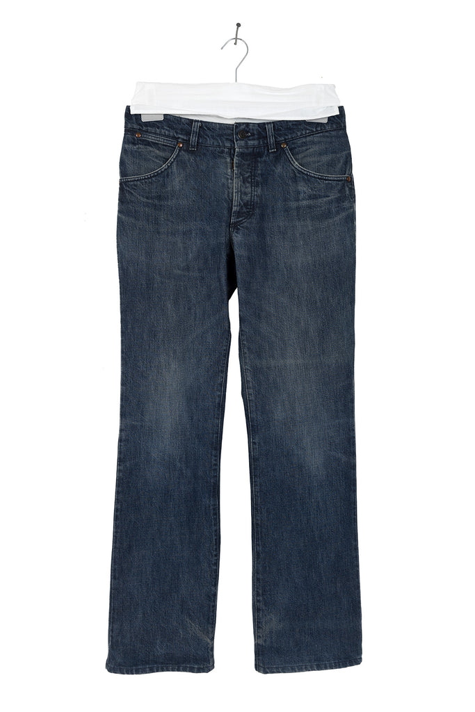 2004 S/S SIGNATURE DENIM PANTS WITH BLANK PATCH