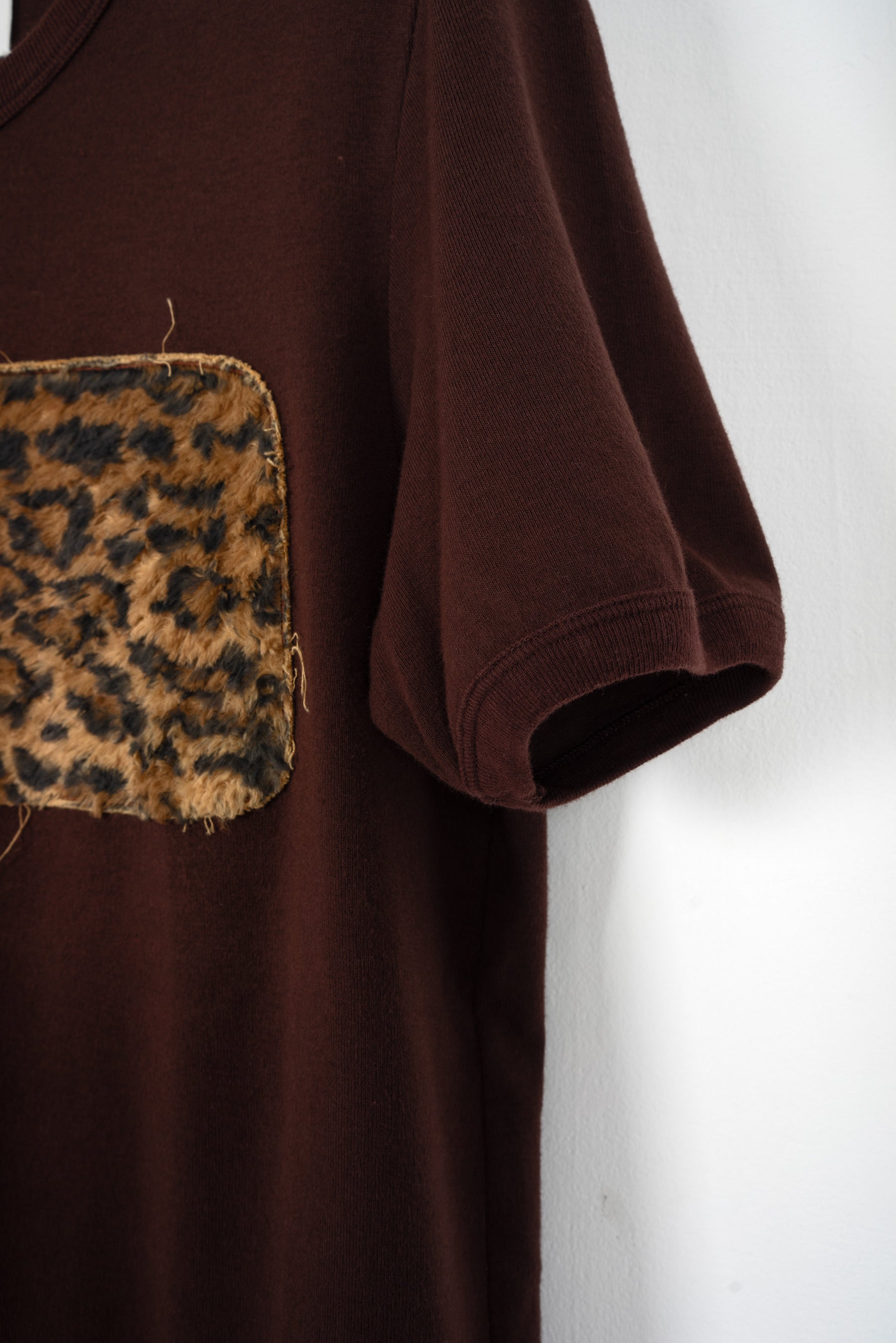 2006 A/W T-SHIRT WITH SOFT FAUX FUR CHEST PATCH