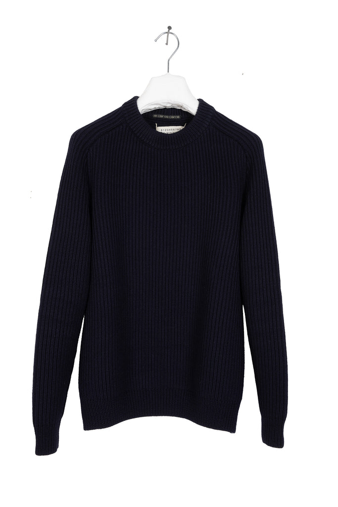 2000 A/W HAMMER-SLEEVE CREWNECK IN DARK BLUE BY MISS DEANNA