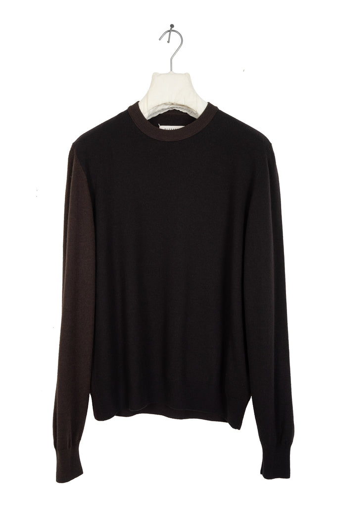 2006 A/W TRI-TONE CREWNECK SWEATER IN WOOL