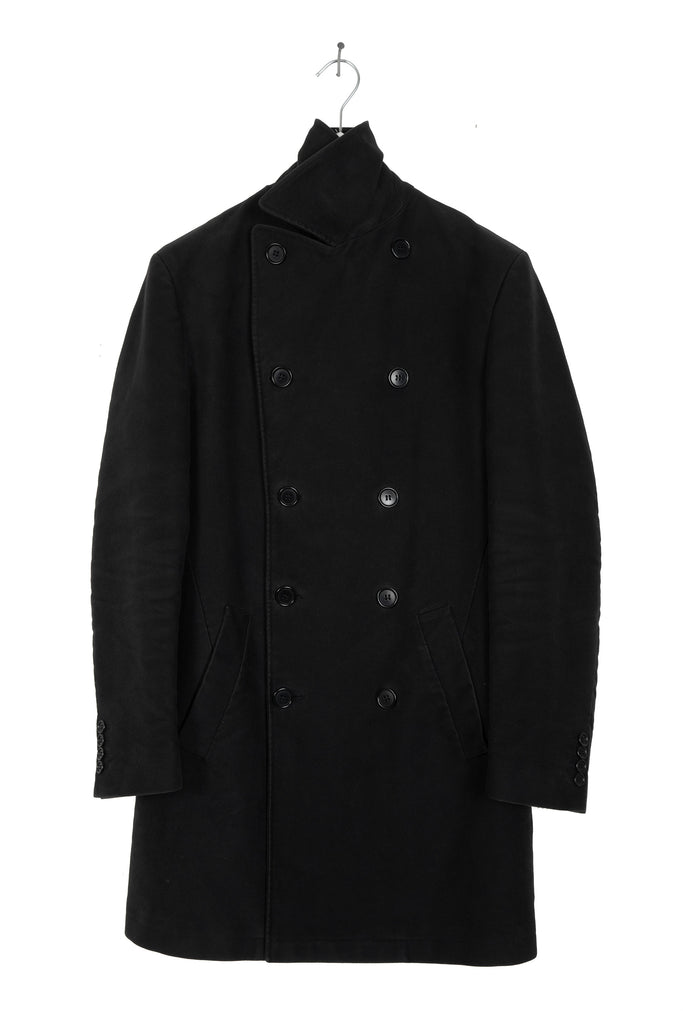 2001 A/W DOUBLE BREASTED OFFICER MOLESKIN COAT