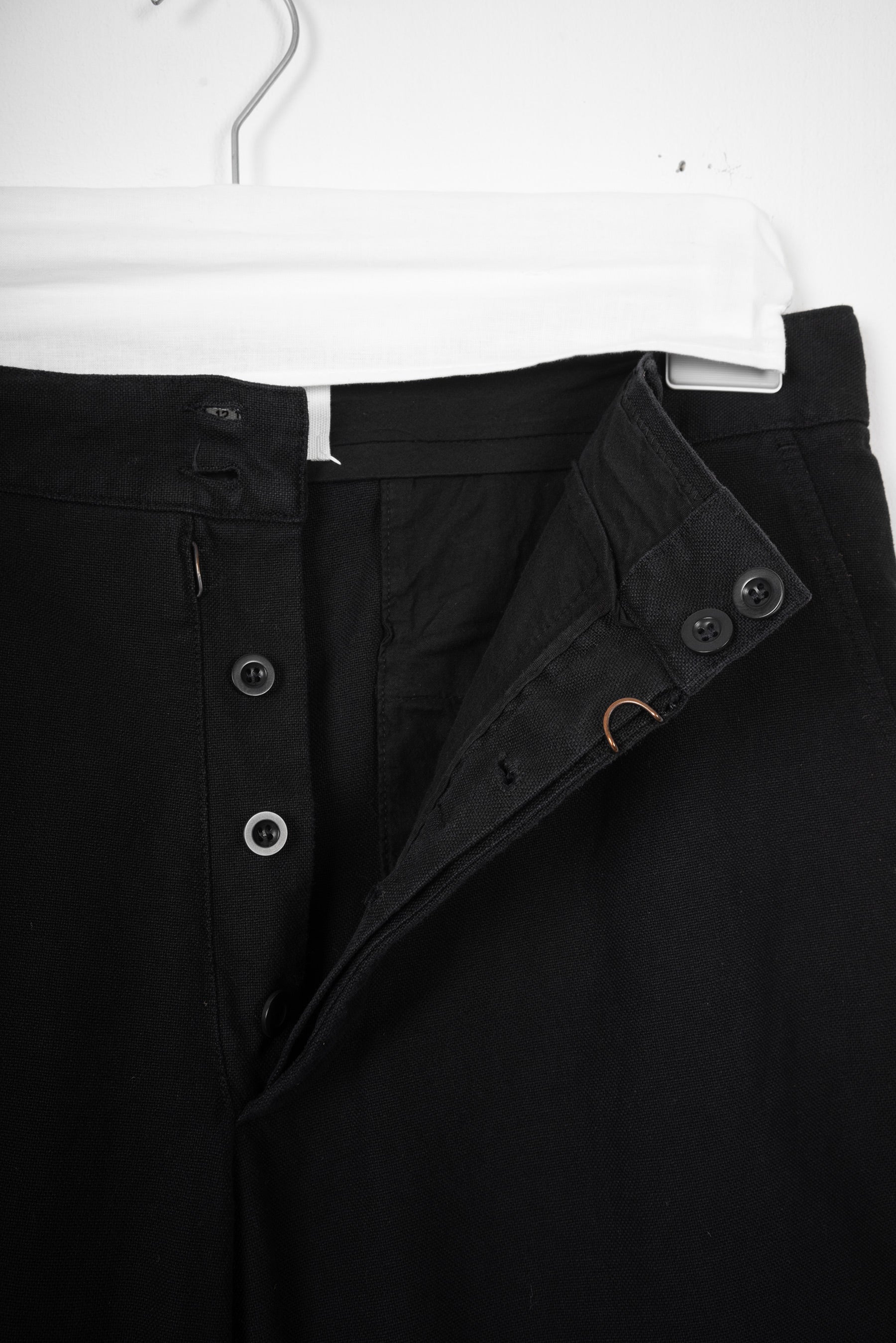 1999 A/W ANATOMIC PANTS IN BLACK CANVAS COTTON