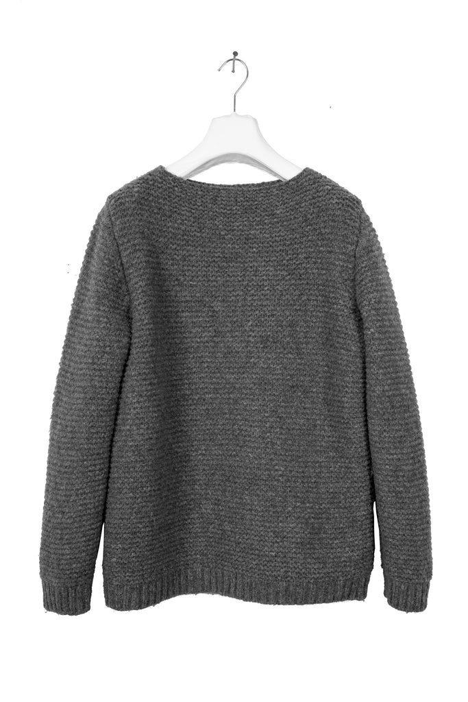 2000 A/W OVERSIZED GREY SWEATER IN BOILED WOOL BY MISS DEANNA