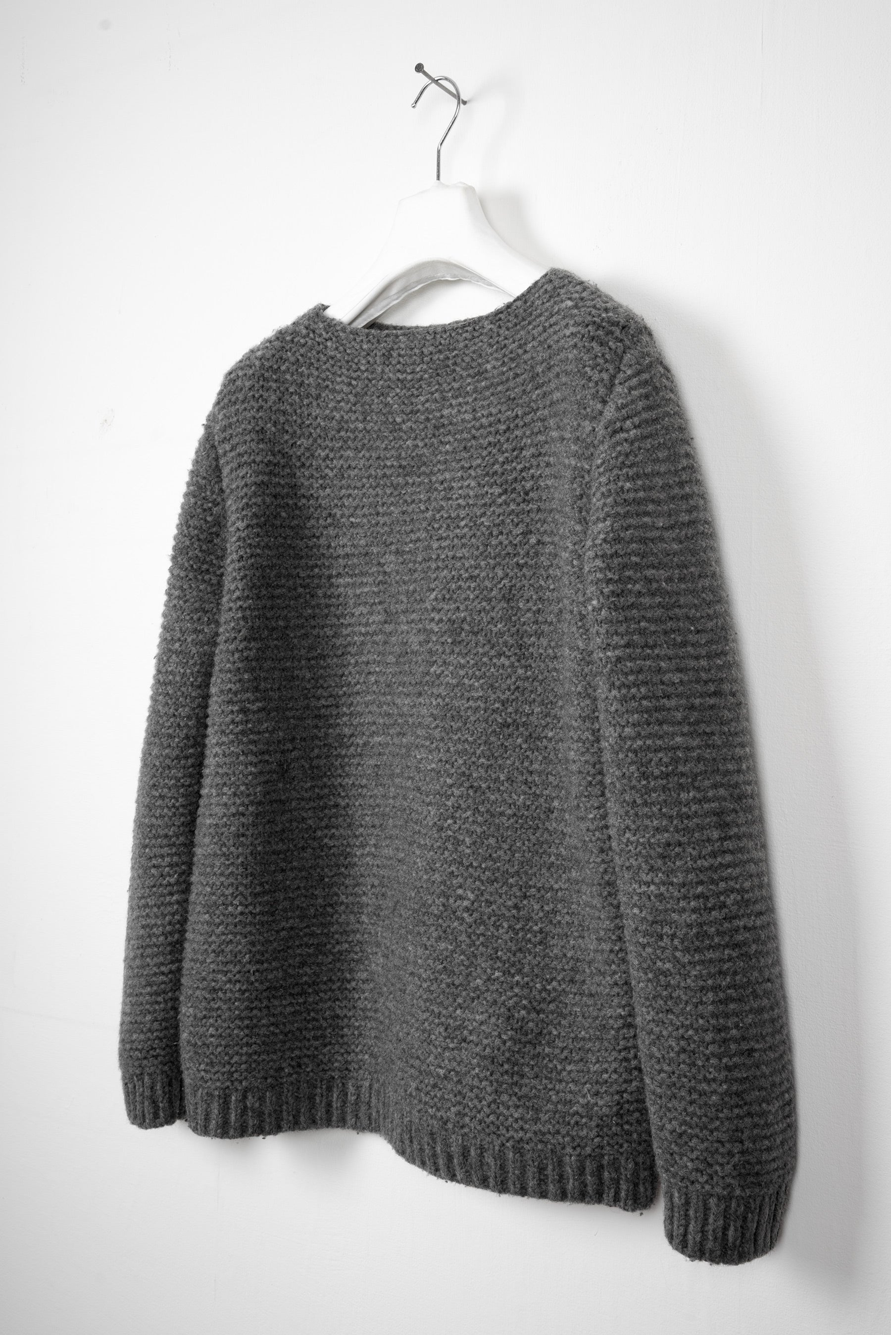 2000 A/W OVERSIZED GREY SWEATER IN BOILED WOOL BY MISS DEANNA