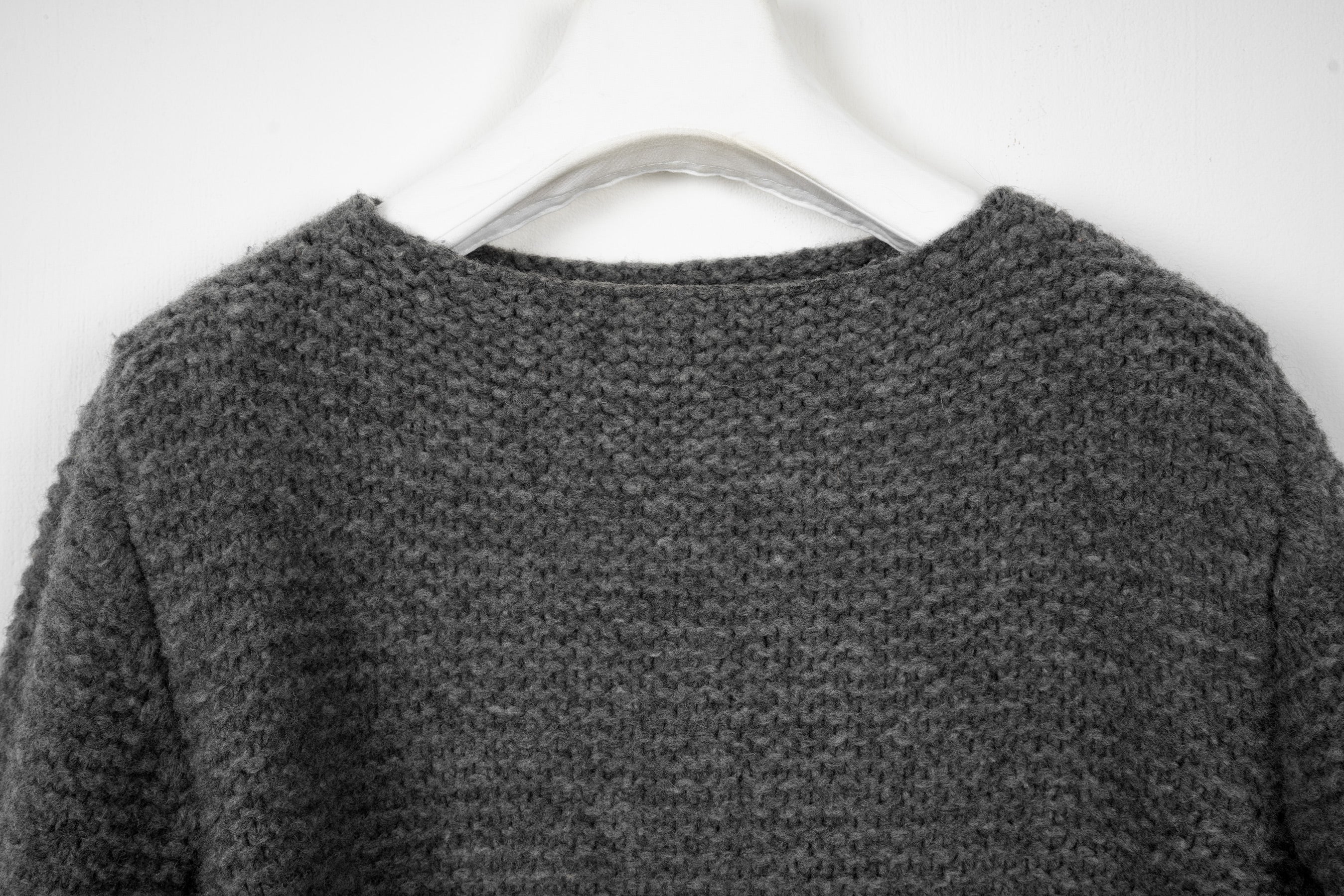 2000 A/W OVERSIZED GREY SWEATER IN BOILED WOOL BY MISS DEANNA