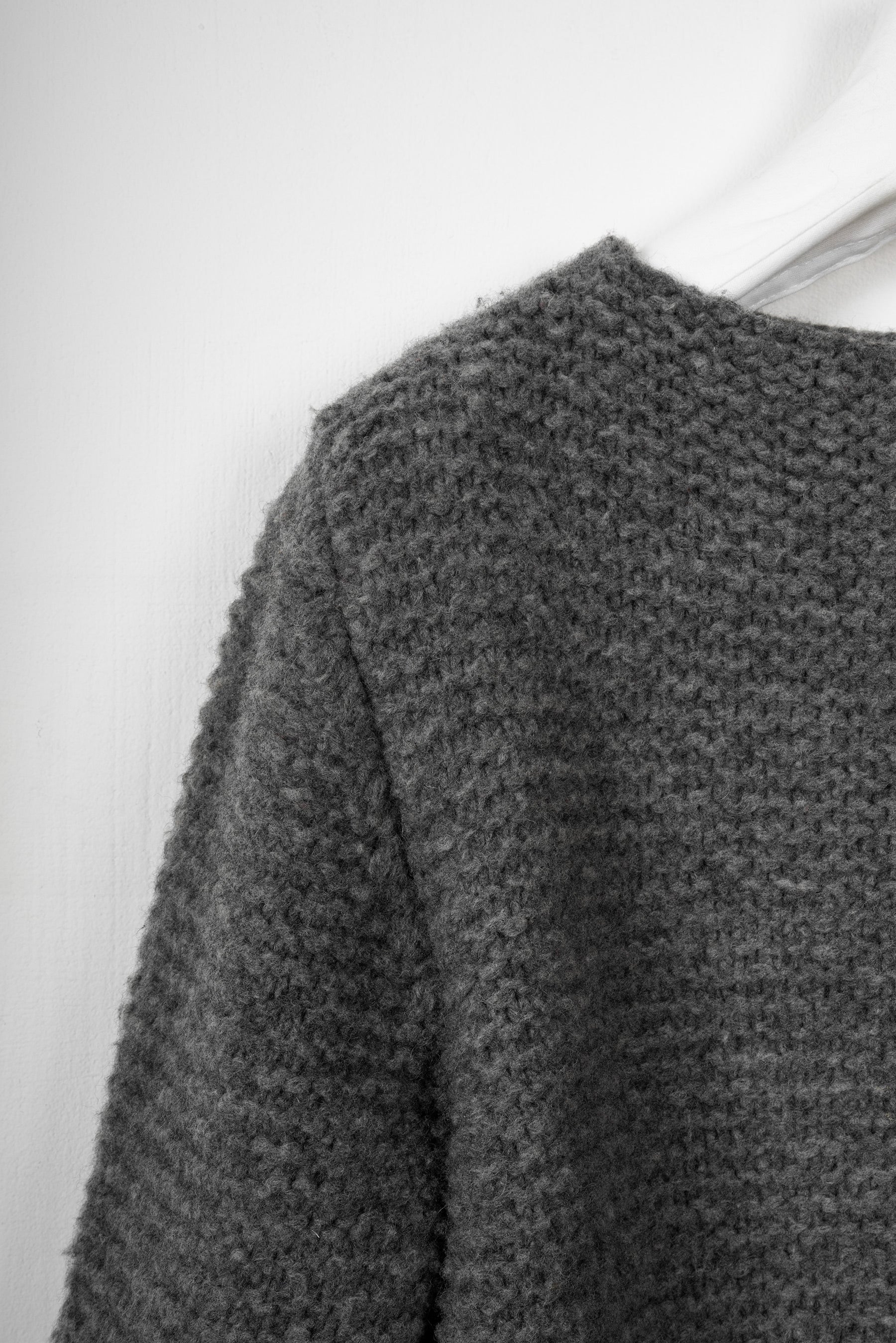 2000 A/W OVERSIZED GREY SWEATER IN BOILED WOOL BY MISS DEANNA