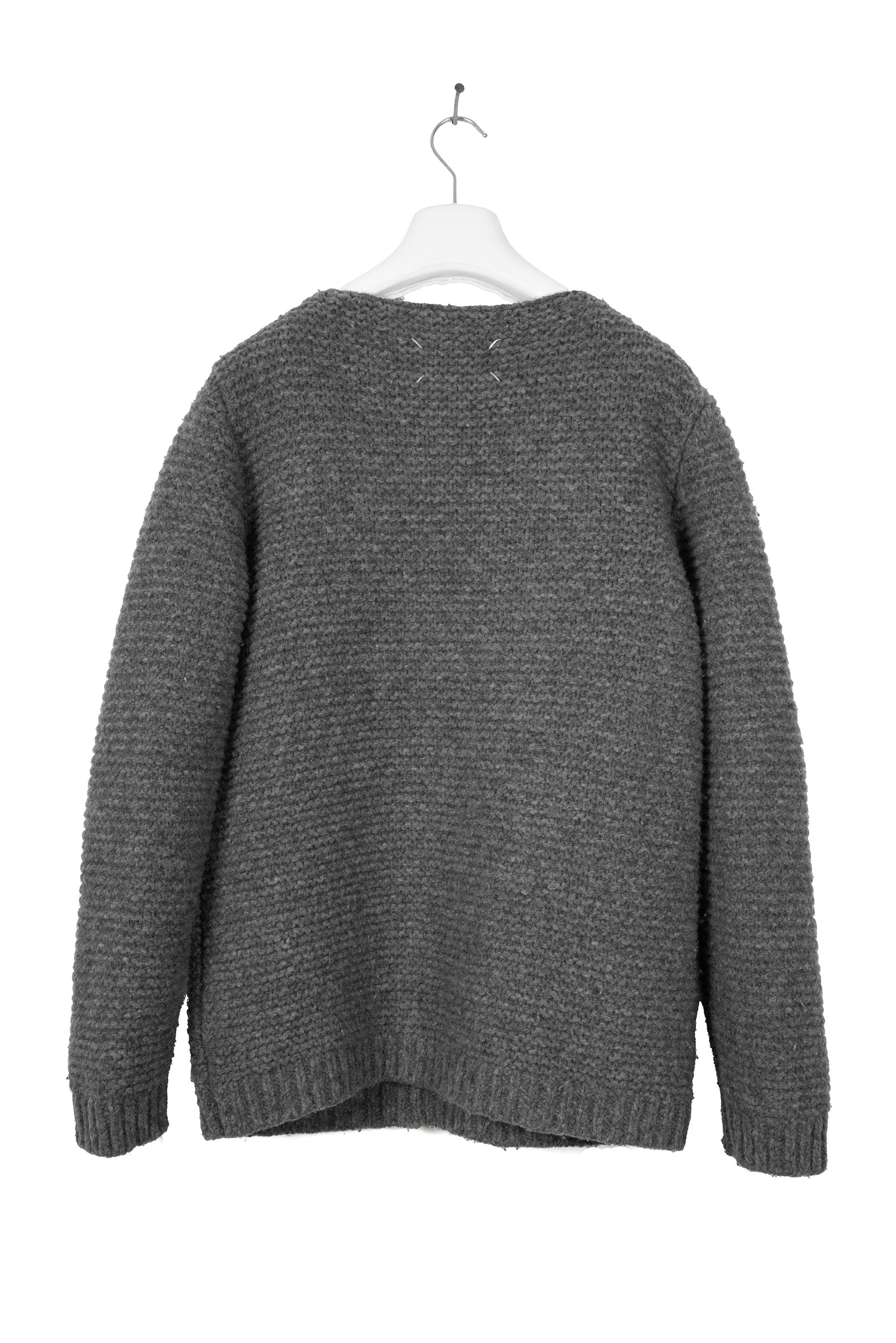 2000 A/W OVERSIZED GREY SWEATER IN BOILED WOOL BY MISS DEANNA