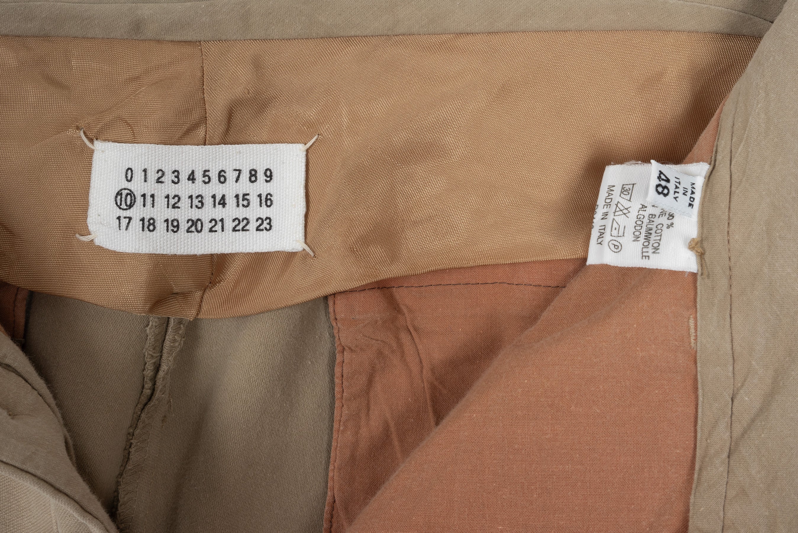 1999 A/W ANATOMIC PANTS IN KHAKI CANVAS COTTON