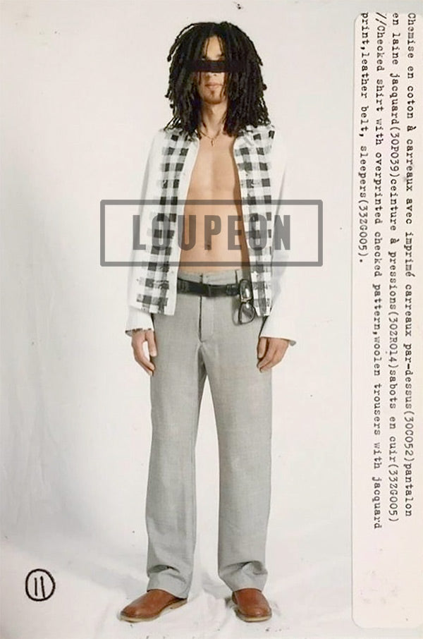 2004 S/S ANATOMIC TROUSERS IN JACQUARD WOOL